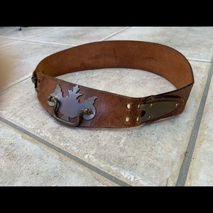 Unique 1960s leather handmade belt